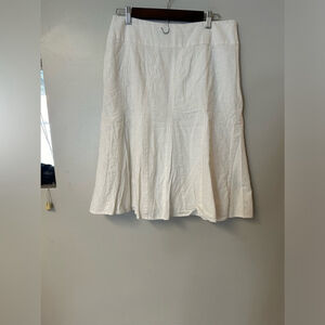 Brandon Thomas linen blend skirt with side zipper